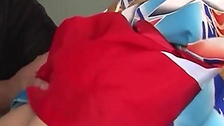 Asian in Lingerie Scene-2 Japanese Brunette Ai Aito Dressed as a Heisa Receives Bukkake