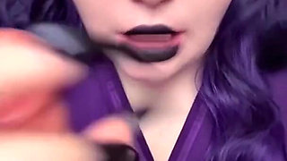 Caught the Fat Goth Nurse Masturbating