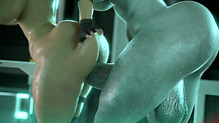 Jill Valentine X Futanari Titan - Hard Fuck, Huge Cock 3D Animation