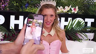 Addison Muff Gets Fucked And Sucks A Huge Dildo!