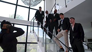 Real Estate Whore Finally Gets Her College Fantasy Gangbang!