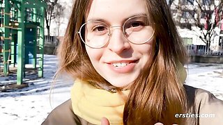 Daniela stuffs her panties inside and comes hard