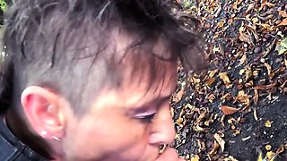 Public cougar cockriding lucky stranger