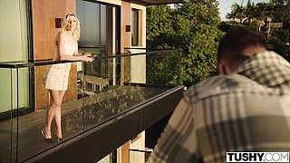 Delicate Kenna James and Dan Damage's blonde trailer
