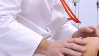 Horny head doctor fucks blonde patient