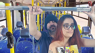 Stranger Kept an Eye on the Hottie Inside the Bus!