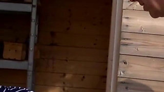 Beautiful girl seduces Stepuncle and fucks his huge cock by the garden