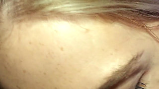 Fit German Girlfriend Give Sloppy POV Blowjob with Much Saliva and Get CIM