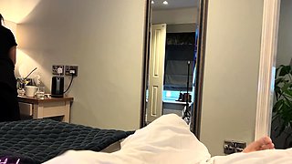 Cute amateur brunette gives pov blowjob and fuck