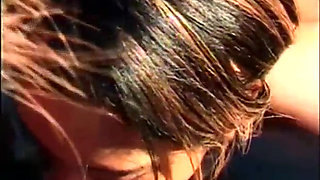 Pretty black lesbians pussy licking in the swimming pool