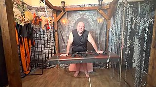 Dominant Domina Satana Teases a Hairy Bear Slave in a Bondage Lesson