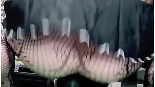 Skinny Goth Babe Rides Her Toolbox