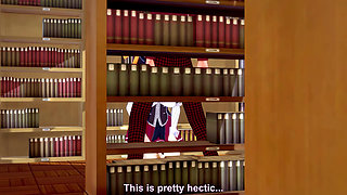 Akeno Gives Me a Blowjob in a Public Library - Dxd Ntr Madness Series