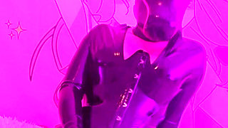 Latex Doll Fucks Her Mouth with a Huge Tentacule