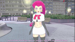 Jessie Rocket Blowjob on the Park - Poketmonster