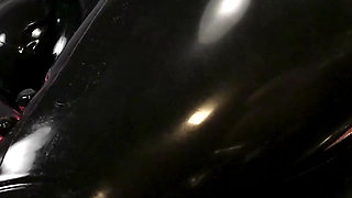 Horny Rubber Doll Playing with Herself and Using Sub as Face Dildo