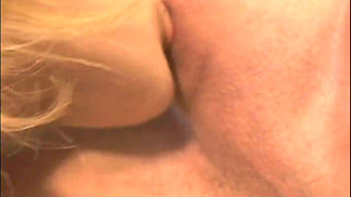 Blonde milf anal penetrated in the pool table cum in mouth