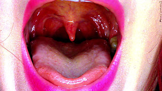 Sexy Scarlet Says Ahhhh - Uvula Showoff