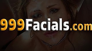 Big titty milf gagging and sucking on cock