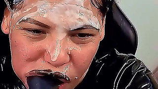 5555 Slaps Very Hard on My Face While I Swallow Your Balls Down My Throat