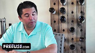 Natasha Nice and Donnie Rock's tit play sex by FreeUse