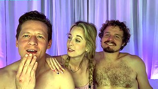 Petite blonde Millie Morgan gets tag teamed and a double