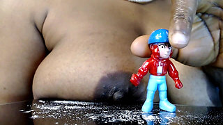 Macro Man Clapped with Gigantic Powdered Breasts - One