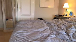 Blonde tight pussy babe solo toy fun in glamour masturbation