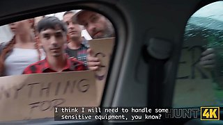 Hunt4k. her perfect arse was made for public cheating