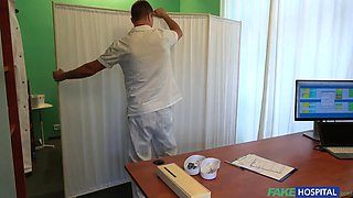 Hot blond nurse catches the doctor balls deep in youngs bum - free-for-all scene faux polyclinic