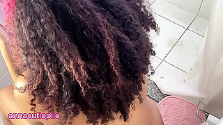 Naked Toilet Fart Explosion in the Morning Chubby Ebony