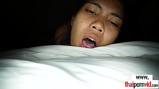 Amateur Thai MILF satisfying a farang