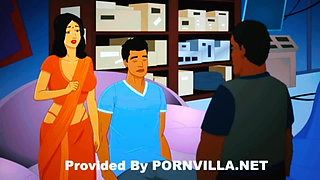 Beautiful Sati Savita Bhabhi cools her brother-in-law's cock with her pussy juice