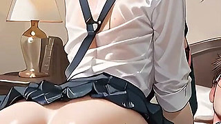 Nerd Stepsister in Stockings and Lace Lingerie by Brother - Ai Hentai Happy Family