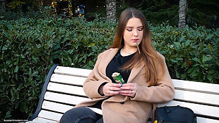 Russian Girl Spends Her Lunch Break Smoking 1 Cigs