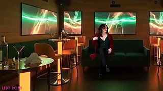 Hot Latina Wife Cheats in VIP Room - Cuckold Husband Films Handjob & Cumshot on Big Natural Tits