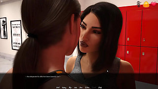 Ava and Gail Having Fun Gym Locker Room