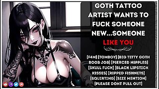 [f4m] Goth Tattoo Artist Wants To Fuck Someone Newsomeone Like You (nsfw Audio) With Erotic Audio And Car Toon