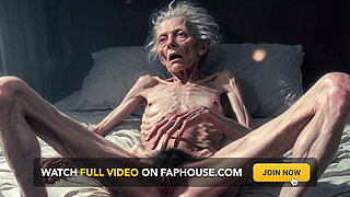 Horny 90 Year Old Skinny Granny Masturbates Her Hairy Wet Pussy - Frail Solo Play