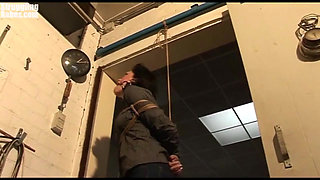 Steffi Dangling on Rope Tightly Ballgagged