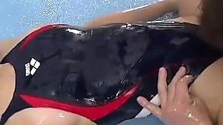 Oiled Girl Has Sex in the Swimming Pool