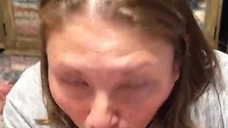 Sloppy chatting cougar while deep throating jizz-shotgun converses about why she loves gargling prick and how she wants fellows lined up to for a oral pleasure
