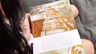 Charming brunette will work teacher's huge cock for better grades