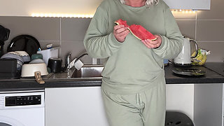 Juicy Watermelon Mess - Soaking Wet Pants Surprise!