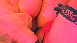 Locked Sissy Gets Opened - MILF in Gloves Stretches & Fucks Her Property