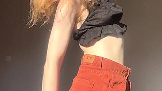 Striptease and Pussy Fingering Masturbation
