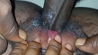Pink clit pussy meets a giant black cock