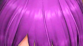 Kagura Suzu Oral Blowjob Facial Eyaculation Glasses Girl Hentai Mmd 3D Purple Hair Color Edit Smixix