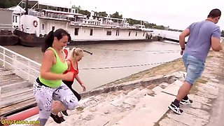 Sissy Grannies Pee in Sports and Cock Action