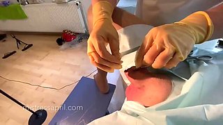 Dominatrix mistress April - clinical cock stitching